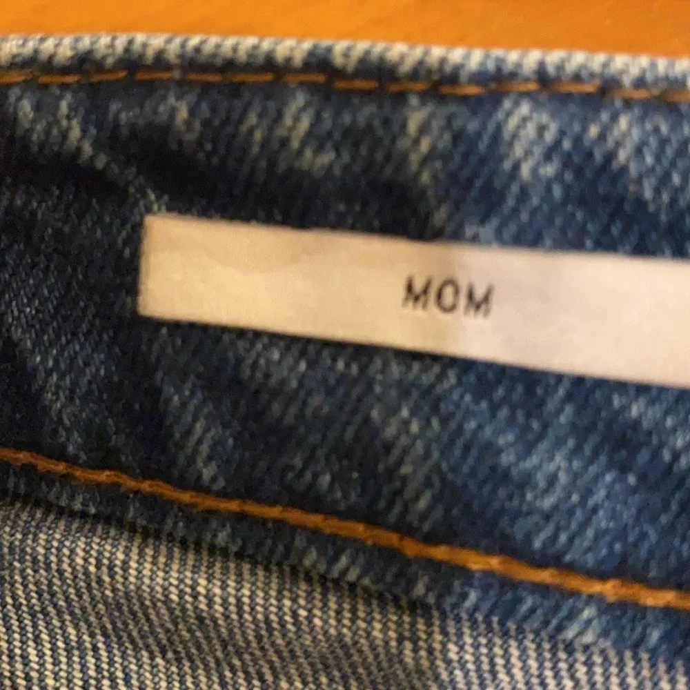 Bershka Mom High Rise Raw Hem Stripe Jeans